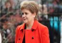 Nicola Sturgeon at the funeral of Scottish comedian Janey Godley