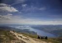 Walkers take in the view from Ben Lomond