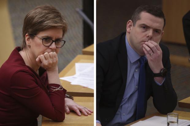 There were few festivities for Nicola Sturgeon and Douglas Ross at FMQs