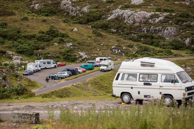Tourists in Ullapool as Covid restrictions began to loosen in 2020