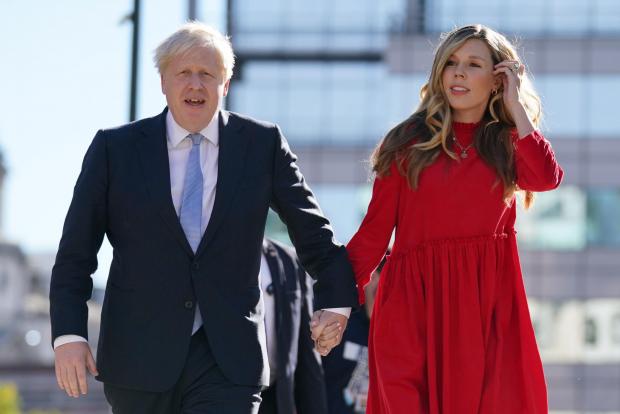 The National: Prime Minister Boris Johnson with his wife Carrie