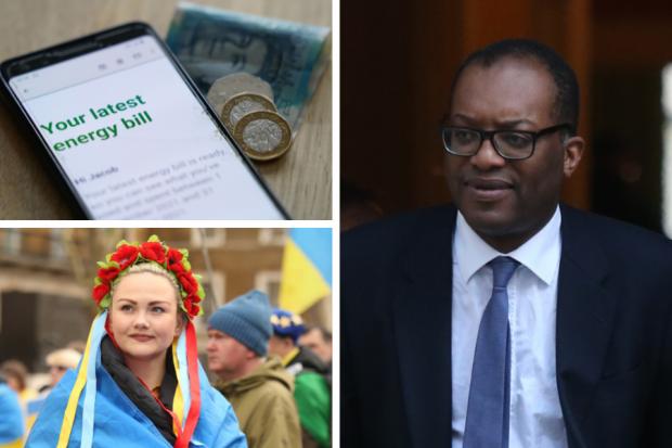 Business Secretary Kwasi Kwarteng (right) and other top Tories have suggested that the cost-of-living crisis is linked to the war in Ukraine. Photos: PA