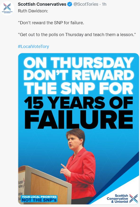 The National: Ruth Davidson has increasingly been a prominent part of the Tory campaign 