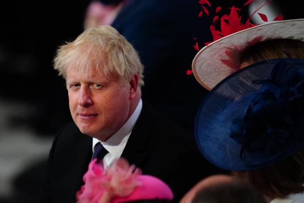 The National: Prime Minister Boris Johnson during the National Service of Thanksgiving at St Paul's Cathedral, London, on day two of the Platinum Jubilee celebrations for Queen Elizabeth II. Picture date: Friday June 3, 2022. PA Photo. The National Service marks