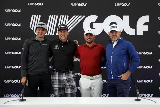 Laurie Canter, Ian Poulter, Sam Horsfield and Lee Westwood
