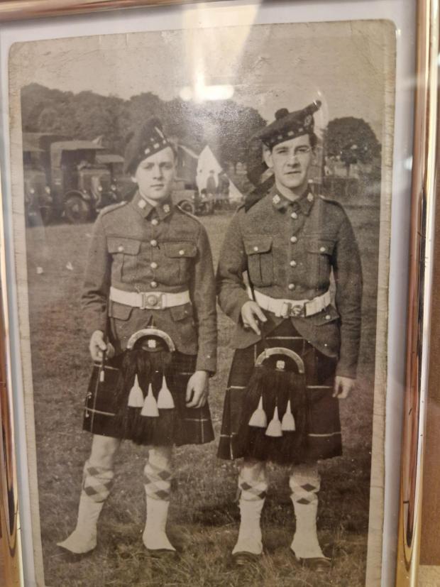 The National: John Mackellar, right, spent much of his early adulthood in the war
