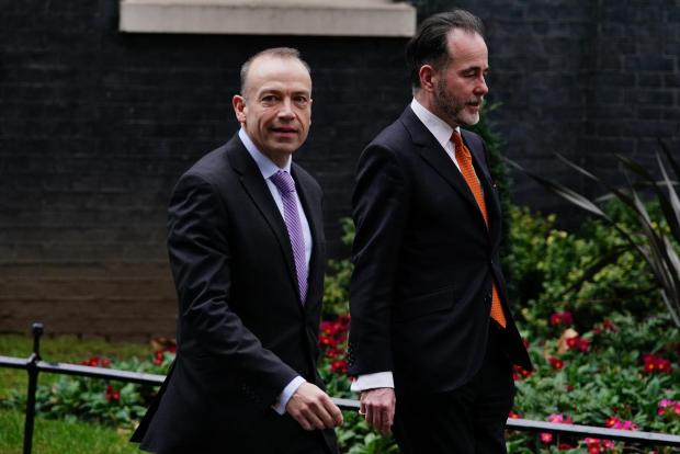The National: Chris Pincher was appointed with Chris Heaton Harris (left) last February to the whip positions (PA)