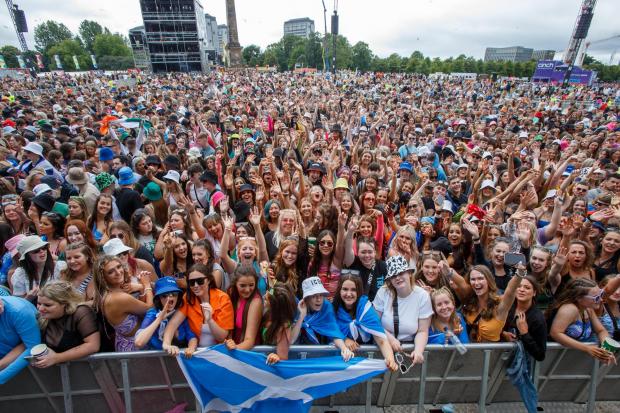 The crowd at the main stage on the first day of TRNSMT at Glasgow Green