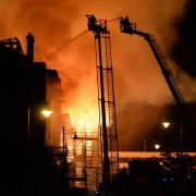 A fire rips through the Glasgow School of Art Mackintosh Building - Image Credit: Kirsty Anderson