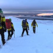 The Cairngorm Mountain Rescue Team take part in a training exercise