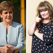 Nicola Sturgeon, left, called Janey Godley's tweets 'unacceptable'