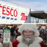 Tesco's ad features Santa showing his vaccine pass