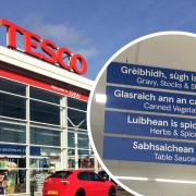 Tesco has been applauded for using Gaelic alongside English in one of its Scottish stores