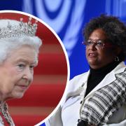 Barbados prime minister Mia Mottley, right, has spearheaded the move to remove the Queen as the country's head of state