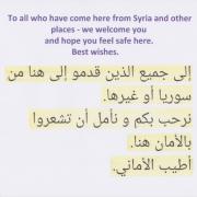 Yes group sends message of welcome to refugees