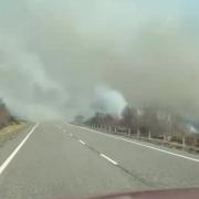 The fire erupted on the A830