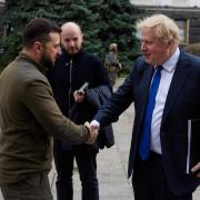 Boris Johnson meets with Volodymyr Zelenskyy in Ukrainian capital