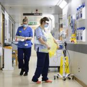 Hospital staff in PPE. Photograph: PA