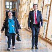 Jackie Baillie and Anas Sarwar. Photograph: PA