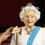 Baker Lara Mason of Cake Anything unveils a life-sized cake of Queen Elizabeth