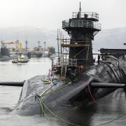 File photograph of a nuclear submarine stationed at Faslane