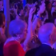Theresa May filmed dancing at festival hours after PM said he would step down