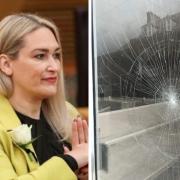 Karen Adam, the MSP for Banff and Buchan, found that the glass doors at her Peterhead office had been smashed