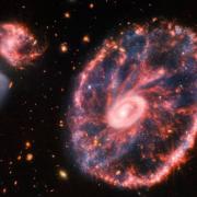 Miri technology, largely designed in Scotland, was used to capture images of the Cartwheel Galaxy. Credit: Nasa