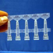 File photograph of polio vaccine doses - the virus has been detected in sewers, sparking a vaccination drive