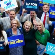 Liz Truss with supporters at the Tory leadership hustings in Perth. Picture: PA/Jane Barlow