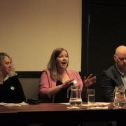 From left: Emma Russell, Gillian Mackay and Neil MacLeod spoke at Yes Falkirk event last week