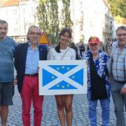Sarah De Sanctis, with her husband and their trusty Micra, visited seven EU countries on their road trip to Georgia, spreading the word of Scotland’s Brexit predicament to many of the bloc’s citizens