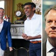New PM Rishi Sunak, centre, has decided to keep Alister Jack, right, in post as Scotland Secretary – despite Andrew Bowie's pandering