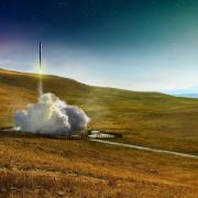 An artist’s impression of an Orbex Prime rocket launch from the Sutherland Spaceport