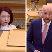 Labour MSP Pam Duncan-Glancy (left) and Social Security Minister Ben Macpherson (right)