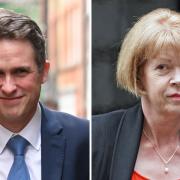 Gavin Williamson (left) accused Wendy Morton (right) of using the death of the monarch to 'punish' out favour senior MPs