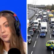 Charlotte Lynch was arrested while covering the protests on the M25
