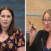 Deputy presiding officer Annabelle Ewing, right, had to intervene when Emma Roddick was shouted down by a Tory MSP for mentioning independence