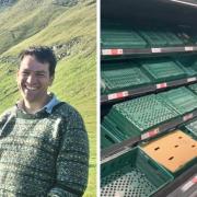 Alex Armitage posted a video showing empty shelves in the Tesco in Lerwick