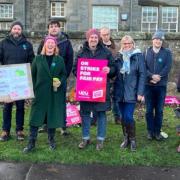 Lecturers at St Andrews were among many on the picket lines across the country on Thursday morning