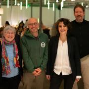 Patrick Harvie with EGP co-chairs Mélanie Vogel and Thomas Waitz, and EGP committee member Ute Michel at the EGP Congress