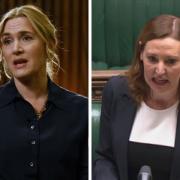Actor Kate Winslet and shadow minister for disabled people Vicky Foxcroft