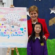 Nicola Sturgeon chose a design by nine-year-old Evita Ye of Sunnyside Primary in Glasgow
