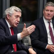 Former prime minister Gordon Brown (left) and Labour Party leader Sir Keir Starmer in Edinburgh for the launch of the former PM's New Britain paper