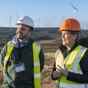 Nicola Sturgeon checks out an onshore wind farm