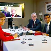 The FM and PM previously met in Blackpool at the British-Irish Council