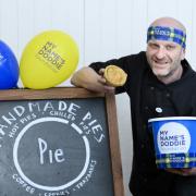 Gareth Easton is donating a portion of sales from his pies to the My Name'5 Doddie Foundation