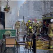 Nine fire engines were sent to the scene to tackle the blaze