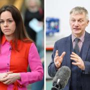 Business minister Ivan McKee, right, has backed Kate Forbes, left, to become the next First Minister and SNP leader