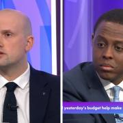 Leader of the SNP at Westminster Stephen Flynn (left) and Conservative MP Bim Afolami